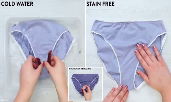 eliminar las manchas de la ropa interior de época